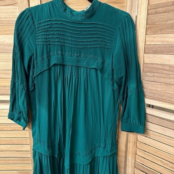 BA&SH Prune Midi Dress Green Size 2 US M - Picture 4 of 10